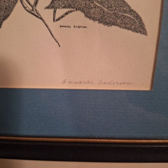 Annarae Anderson Limited Edition Hummingbird Morning Glory Art Print 99 of 500 - Picture 4 of 7